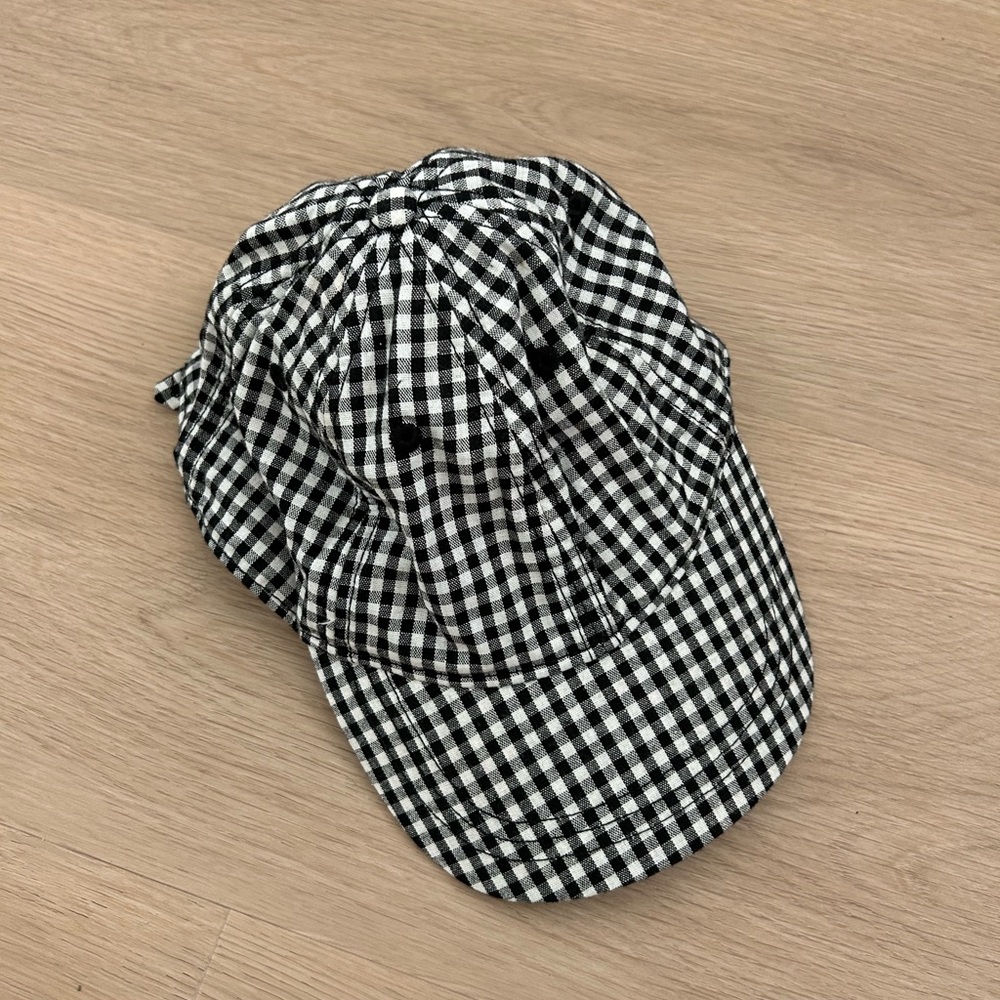 Madewell Black and White Checkered Cap